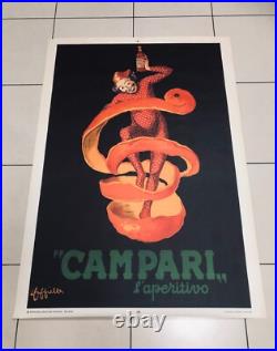 Leonetto Cappiello, 1950 Spiritello Campari Affiche Originale Cm 140 X 100