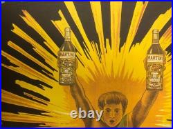 Leonetto Cappiello, Années 1970 VERMOUTH MARTINI Affiche Vintage Originale