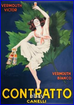 Leonetto Cappiello, Environ 1970 CONTRAT CANELLI Affiche Vintage Originale