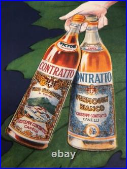 Leonetto Cappiello, Environ 1970 CONTRAT CANELLI Affiche Vintage Originale