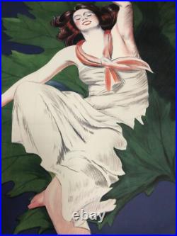 Leonetto Cappiello, Environ 1970 CONTRAT CANELLI Affiche Vintage Originale