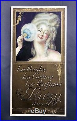 Leonetto Cappiello Poudre de Luzy Rarissime panonceau lithographié 1918