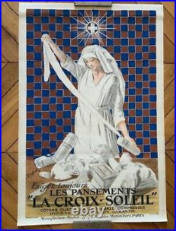 Leonetto Cappiello affiche Originale La Croix-soleil Pharmacie 1919