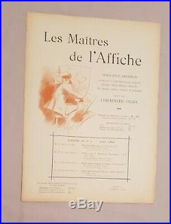 Les Maîtres de l'Affiche Pl 17 et 18 livraison N°5 avril 1896 incomplète 2 pl