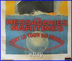 Les Messageries Maritimes / lot de 2 affiches signé SANDY HOOK
