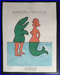 Lithographie originale Humour à Trouville 1985 Raymond Savignac (12/90)