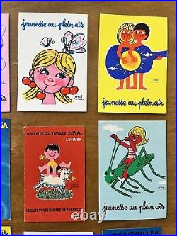 Lot 12 cartes postales illustrées par Hervé MORVAN années 60/70