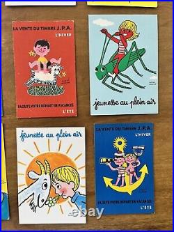 Lot 12 cartes postales illustrées par Hervé MORVAN années 60/70