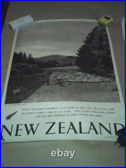 Lot 2Affiches anciennes NewZealand printed in England 50x76cm.très bons états