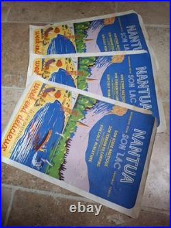 Lot 3 Affiches anciennes Originals Posters Lac De NANTUA Tourisme