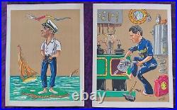 Lot 6 Affiches Annees 50 Publicites Ricard Anisette Signees Charly