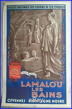 Lot de 13 affiches anciennes/posters tourisme France train travel SNCF 1935-1960