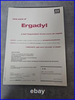 Lot de 25 affiches publicitaires vintage pharmaceutiques Ergadyl