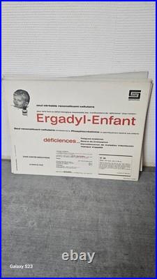 Lot de 25 affiches publicitaires vintage pharmaceutiques Ergadyl