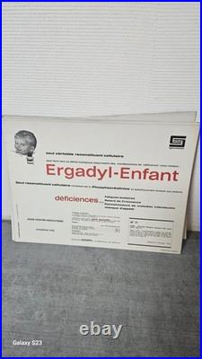 Lot de 25 affiches publicitaires vintage pharmaceutiques Ergadyl