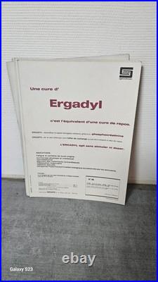 Lot de 25 affiches publicitaires vintage pharmaceutiques Ergadyl