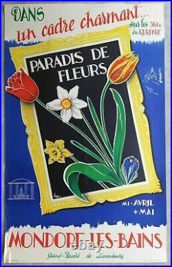 Lot de 5 affiches anciennes/original travel posters litho PLM Revard 1930-1960