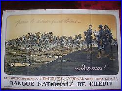 Lot de 6 affiches anciennes originales Emprunt Crédit national Guerre 14 18