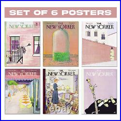 Lot de 6 affiches du magazine New Yorker Affiche esthétique pour décoration