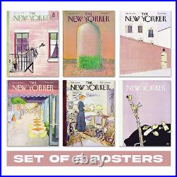 Lot de 6 affiches du magazine New Yorker Affiche esthétique pour décoration