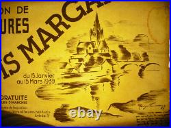 Louis MARGANTIN Laval La Perrine Affiche originale expo de 1939 dédicacée signée