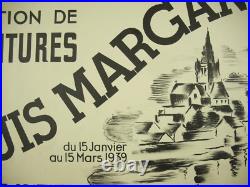 Louis MARGANTIN Laval La Perrine Affiche originale expo de 1939 dédicacée signée