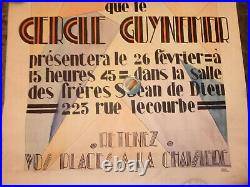 MAQUETTE affiche Pièce théatre KNOCK Cercle Guynemer Salle Fr StJean PARIS 1928
