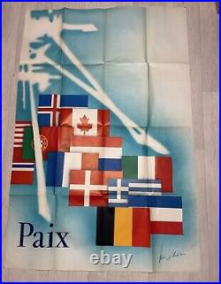 MATHIEU Affiche Format 300X200! Anniversaire OTAN NATO 1969 PERFECT Très Rare