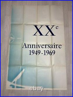 MATHIEU Affiche Format 300X200! Anniversaire OTAN NATO 1969 PERFECT Très Rare