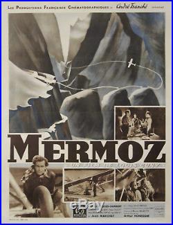 MERMOZ Affiche originale entoilée (Louis CUNY, Robert HUGUES-LAMBERT) 1943