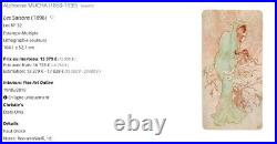 MUCHA affiche originale saison 1896 l'hiver litho 107,7 x 56,5 cm
