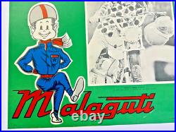 Malaguti Affiche Ancienne Originale Moto Cyclomoteur Cyclo Sport Mosquito Morini