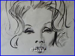 Marlene Dietrich Par Rene Bouche Aussel Imprimeur Affiche Ancienne 80 X 120 CM