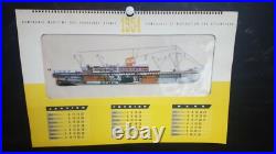 Messageries Maritimes Calendrier 4 Pages Plans-coupes 1951
