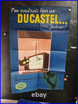 Mignonne Affiche Pour Tv Ducastel Litho Annees 1960 120x80cm