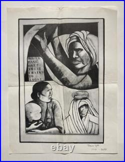 Monica Sjoo / political poster signed, artist, activist, eco feminist art Chains