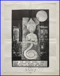 Monica Sjoo / political poster signed, artist, activist, eco feminist art Spiral