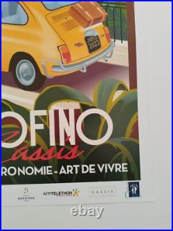 Monsieur Z Original Travel Poster Portofino e Cassis 2023 + Certificat