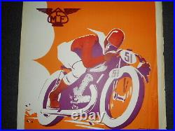 Moto club de France VERITABLE Affiche Geo Ham 1935
