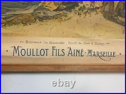 Moullot Affiche Ancienne Calendrier Marseille Carry 1928
