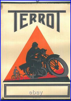 N° 1 Affichette ORIGINALE TERROT 1932 Affiche 30 x 40 B LANCY Cycles Moto Poster