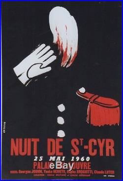 NUIT DE ST-CYR 25 MAI 1960 Affiche originale entoilée JM FLEJO (Claude LUTER)