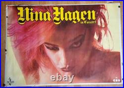 Nina Hagen Originale Affiche De Concert 80 X 120 Cm Hard Rock Cbs Zero
