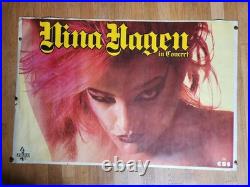 Nina Hagen Originale Affiche De Concert 80 X 120 Cm Hard Rock Cbs Zero
