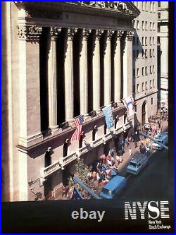 Nyse Wall Street Original Vintage Poster 90's