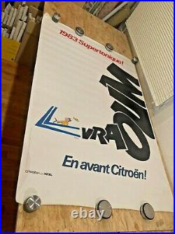 Old Car Poster Voiture Citroen 1983 Signed by Savignac Affiche Vintage