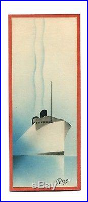 Old Poster Normandie L'atlantique Autour De Cassandre Signed