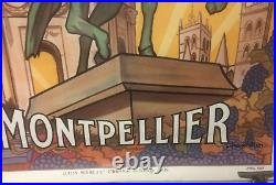 Old Vintage Poster MONTPELLIER Litho PLM Originale de Jean JULIEN 0,80 X 110 Cms