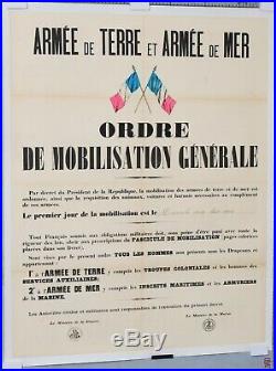Ordre De Mobilisation Generale 02 Aout 1914 Wwi Propaganda