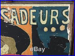 Original Affiche Rare Ambassadeurs Aristide Bruant Henri De Toulouse Lautrec
